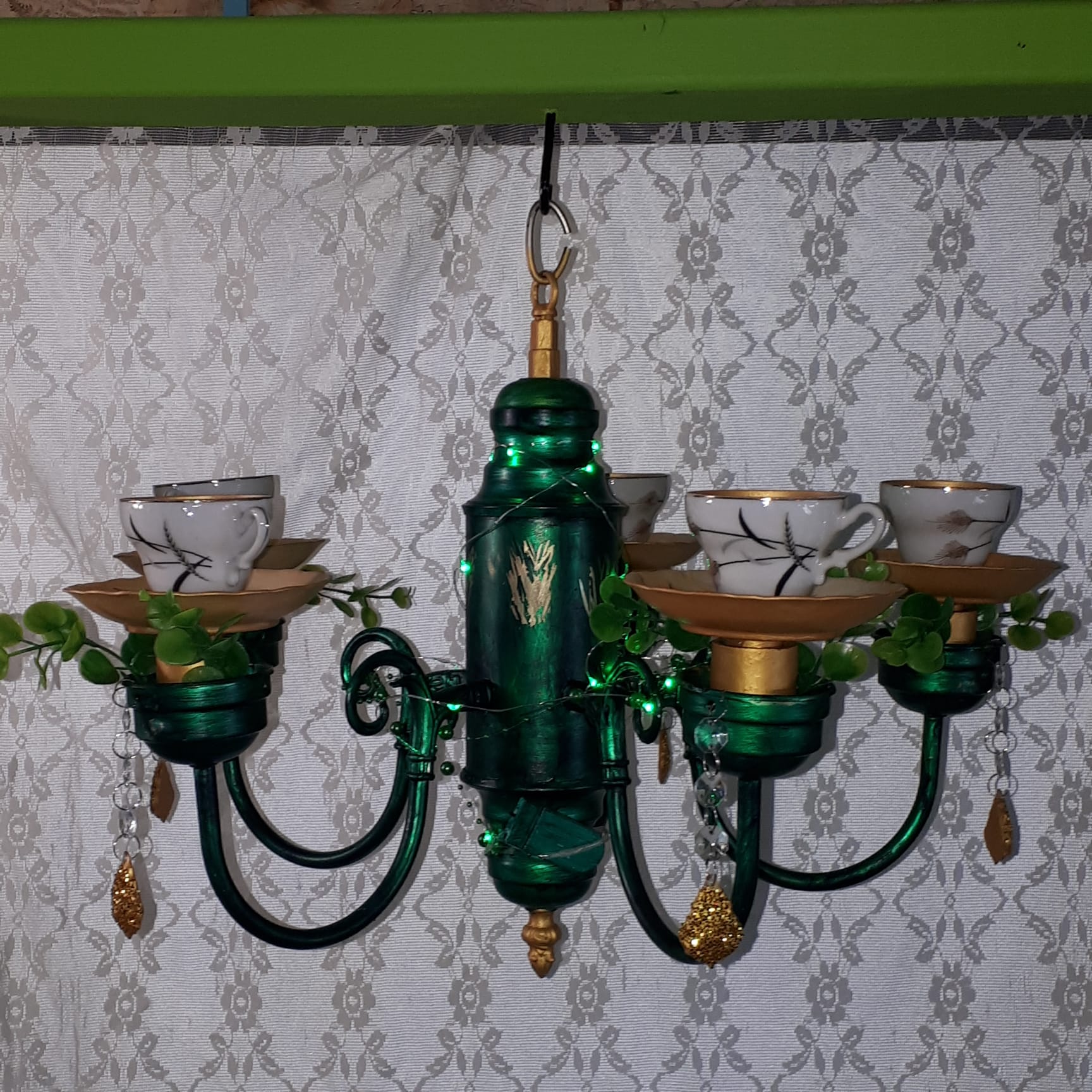 Green Chandelier before Designed