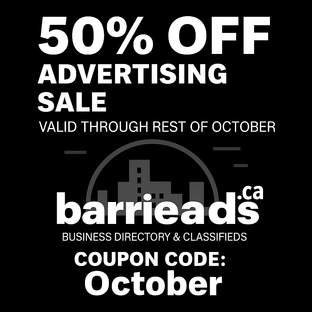 barrie advertising sale
